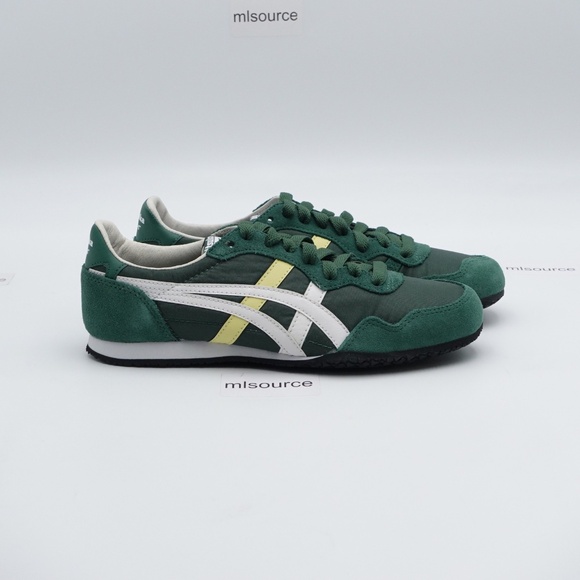 NEW Onitsuka Tiger Serrano Suede Sneakers D109L-300 Green/White - Picture 3 of 7
